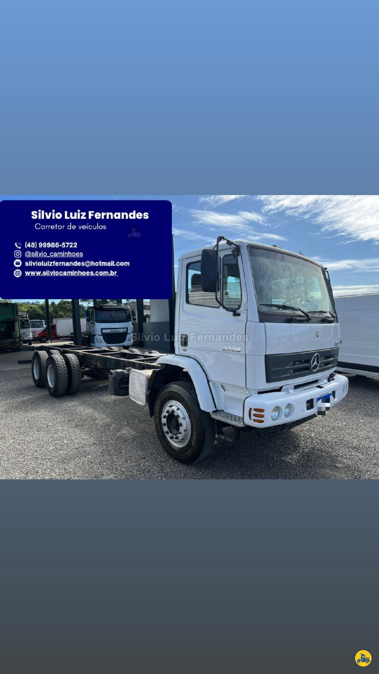 CAMINHAO MERCEDES-BENZ MB 2729 Chassis Truck 6x4 Silvio Caminhões TUBARAO SANTA CATARINA SC